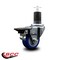 Service Caster 3'' Blue Poly Swivel 1-5/8'' Expanding Stem Caster with Brake SCC-EX20S314-PPUB-BLUE-PLB-158 - alternate 4